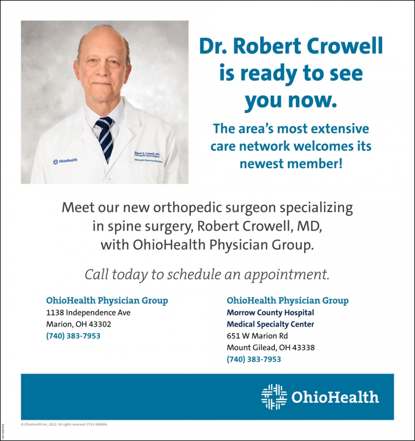 Dr. Robert Crowell Is Ready To See You Now