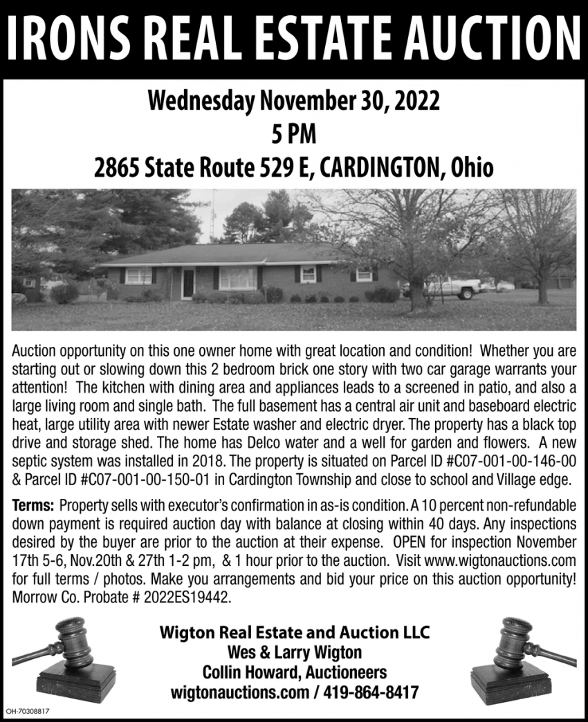 Irons Real Estate Auction