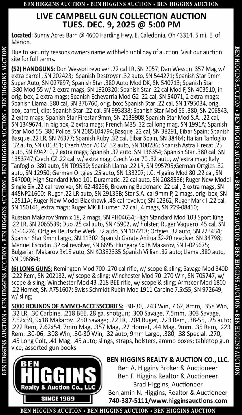 Ben Higgins Realty & Auction Co, LLC