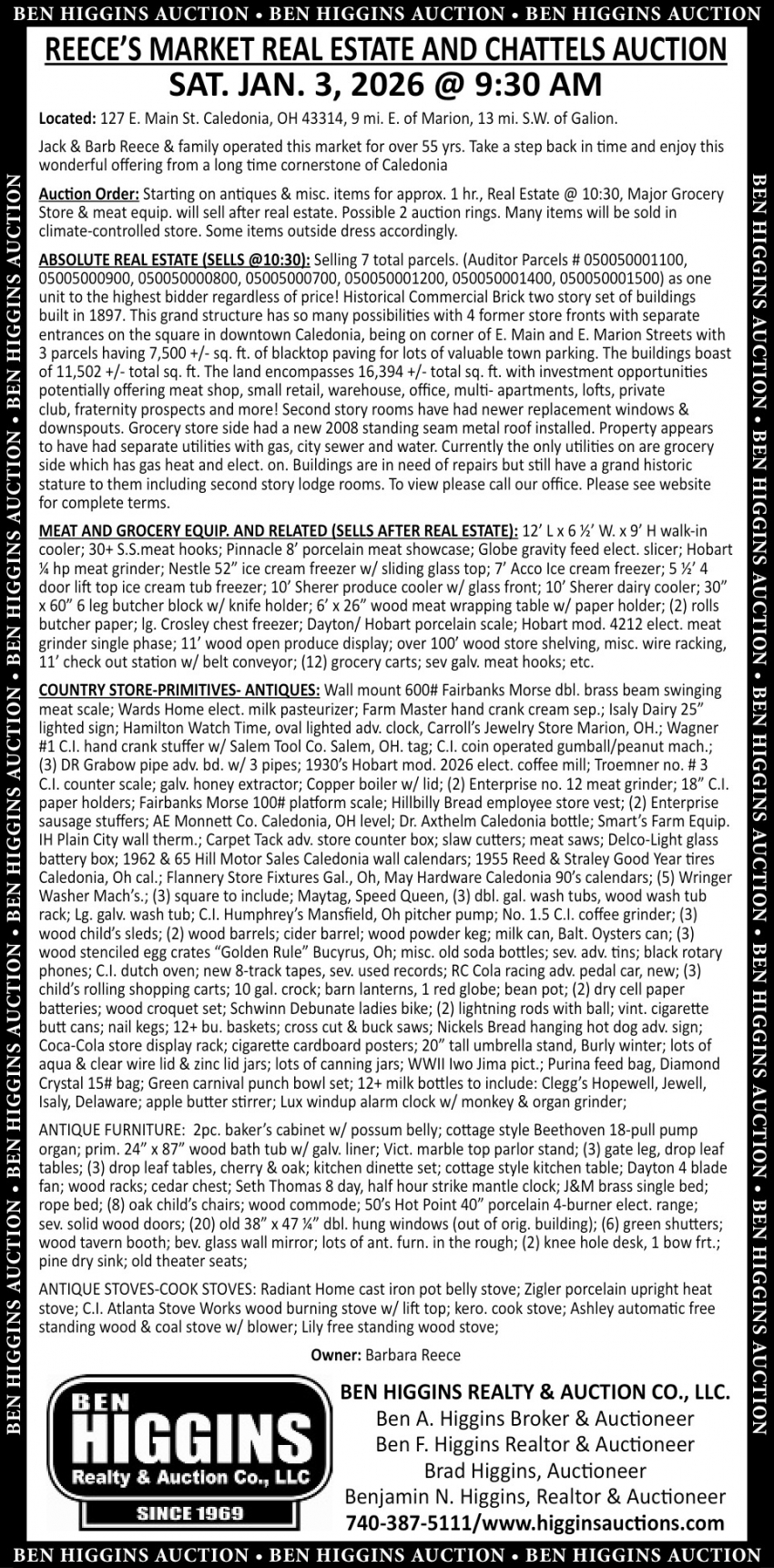 Ben Higgins Realty & Auction Co, LLC