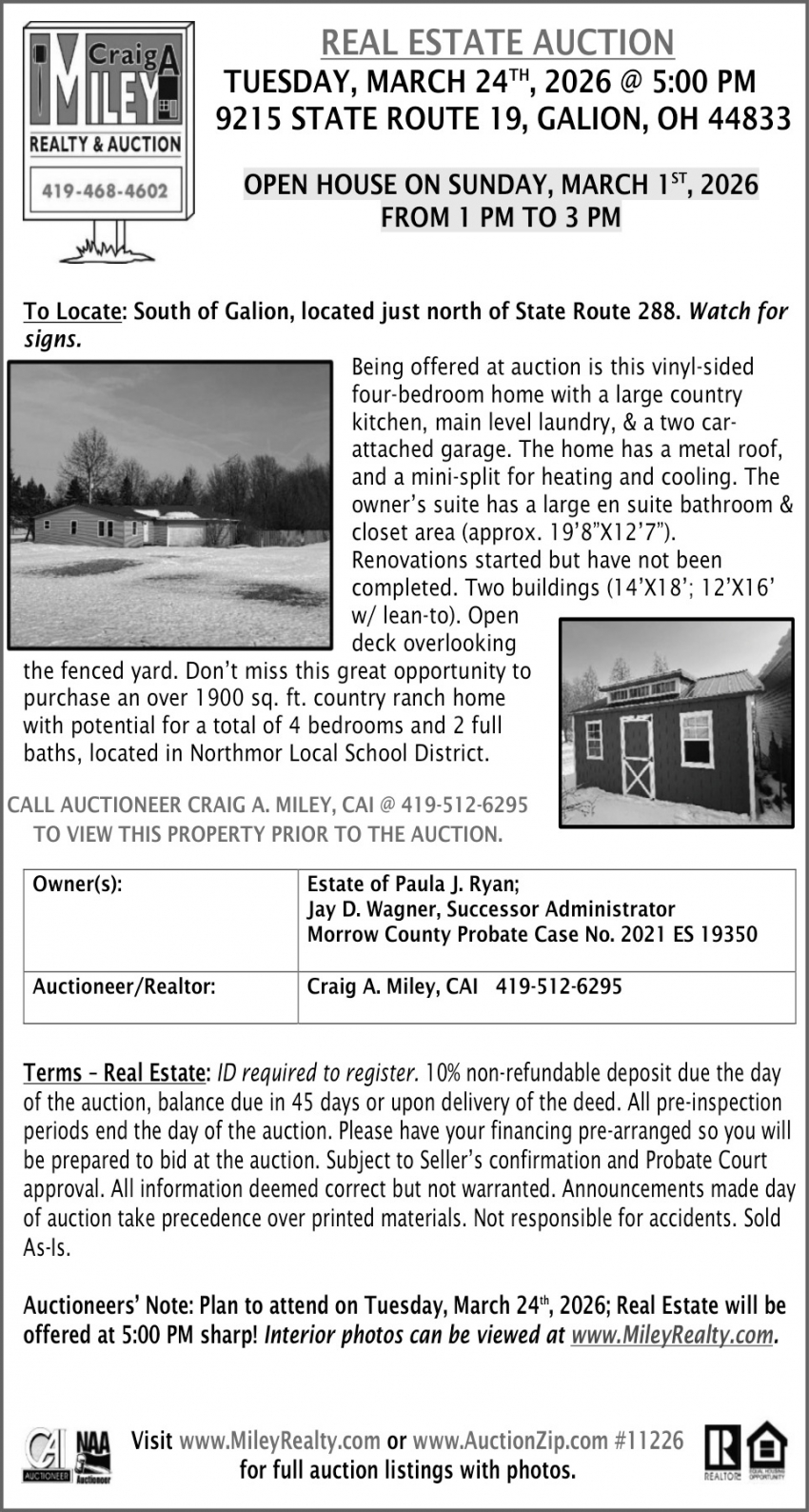 Craig A. Miley Realty & Auction