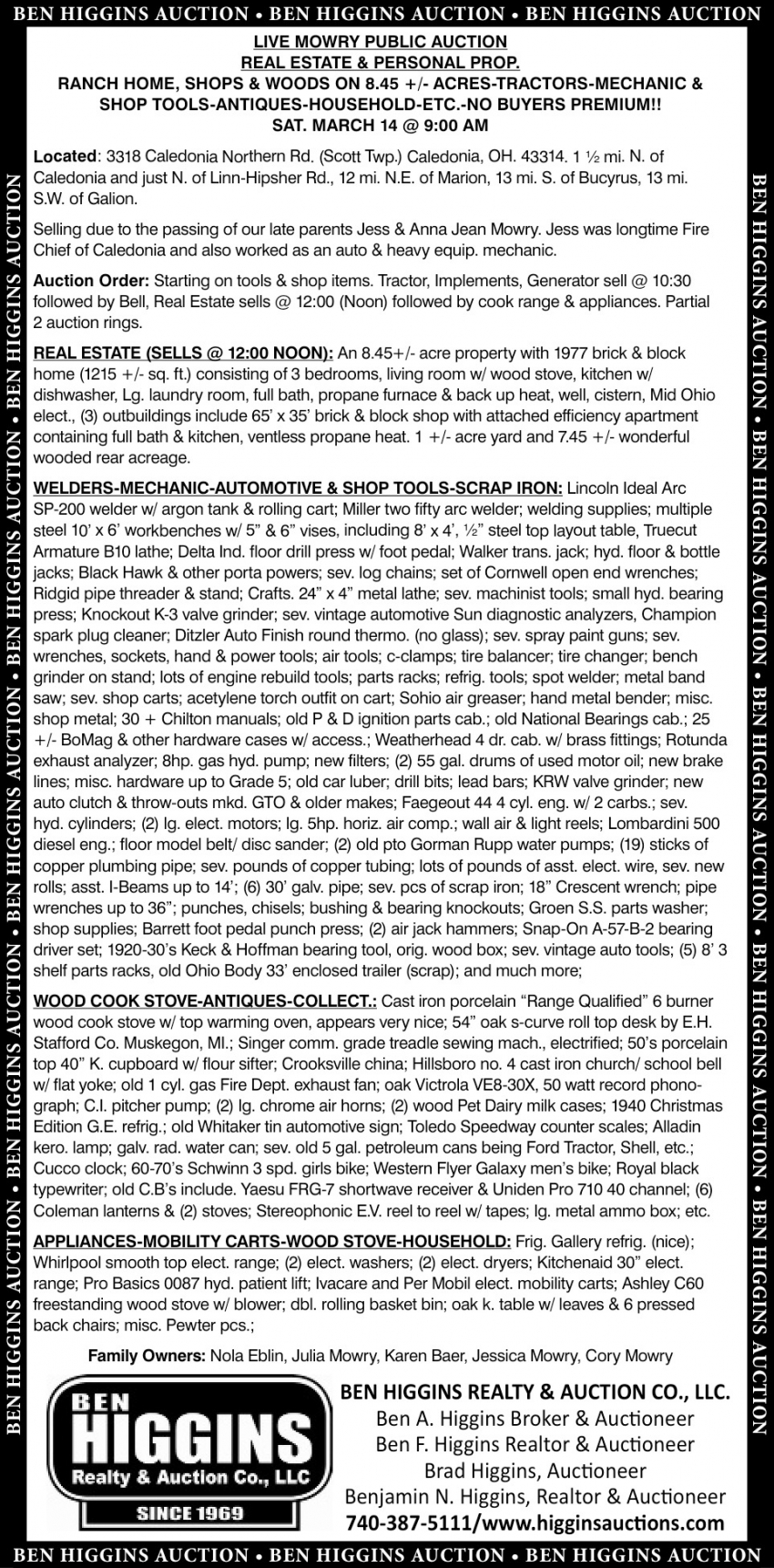 Ben Higgins Realty & Auction Co, LLC