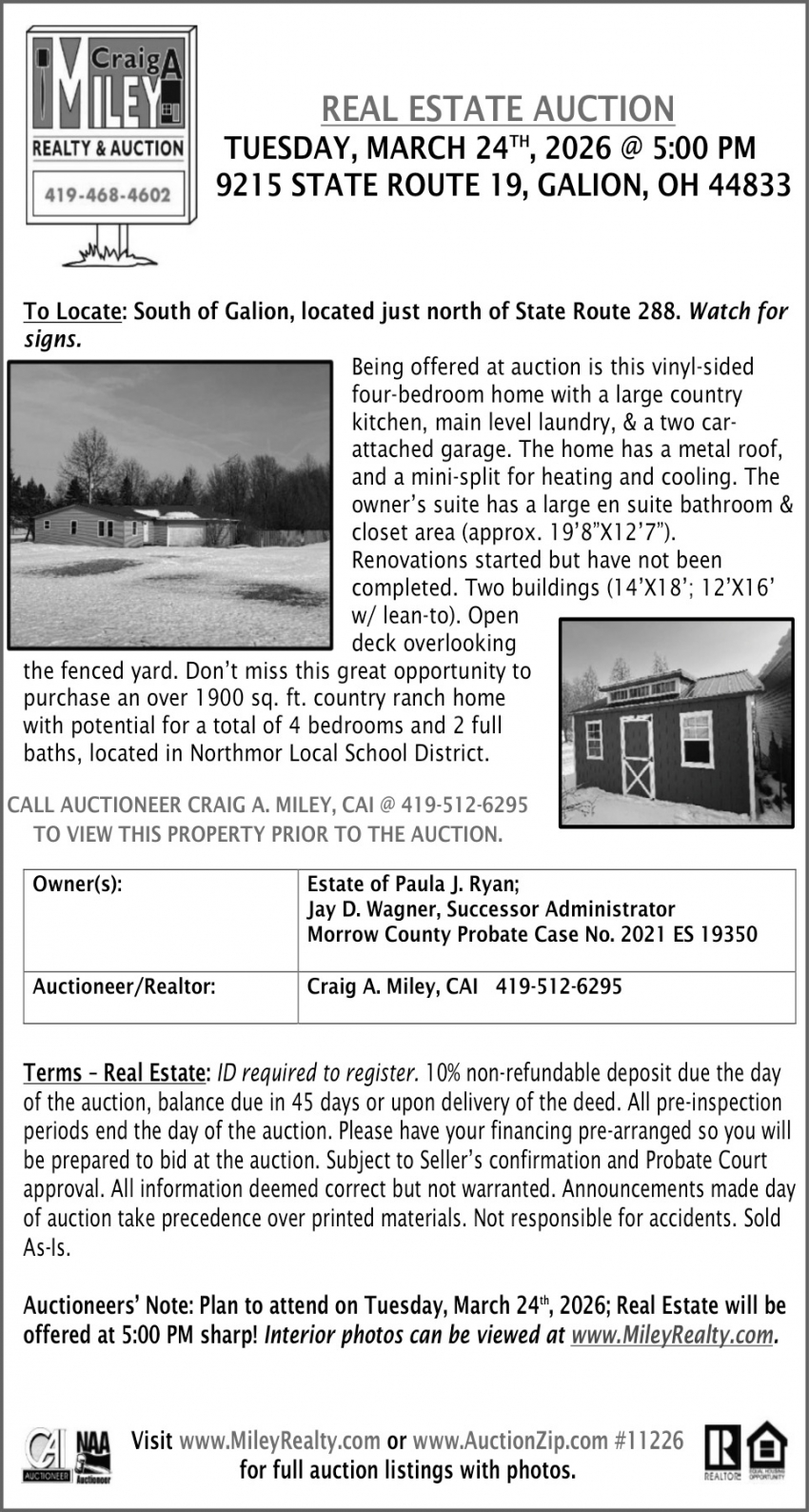 Craig A. Miley Realty & Auction