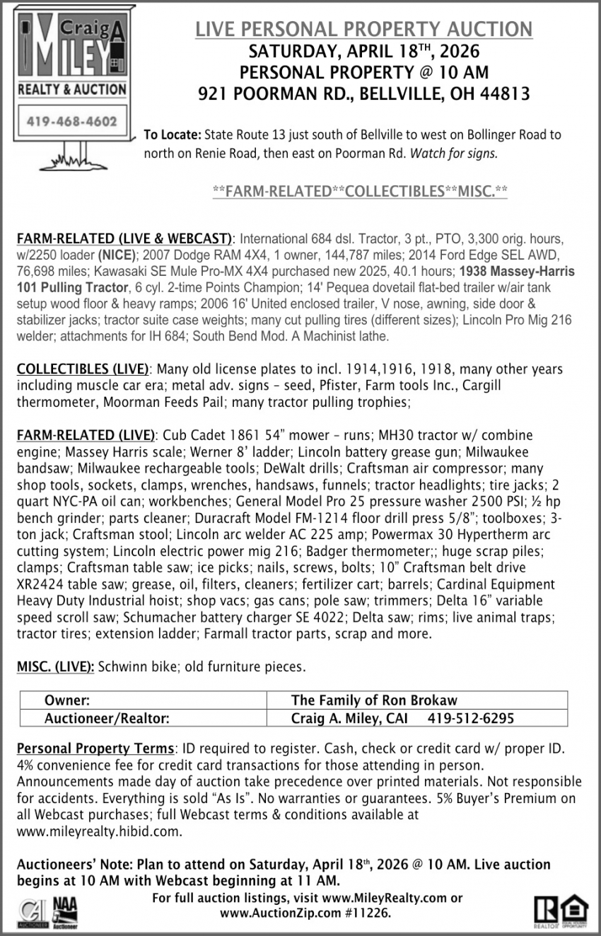 Craig A. Miley Realty & Auction