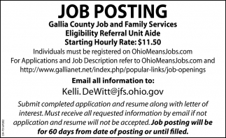Gallipolis job and family services