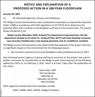 Notice And Explanation Of A Proposed Action