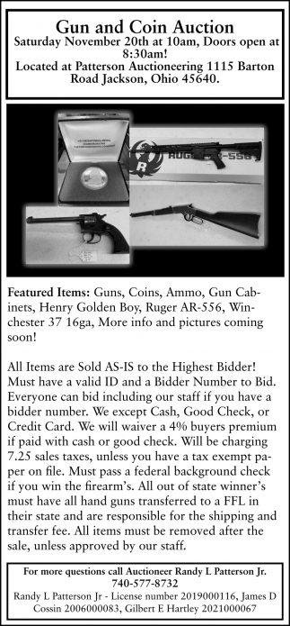 Gun And Coin Auction