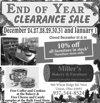 End Of Year Clearance Sale