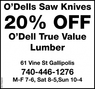 O'Dells Saw Knives