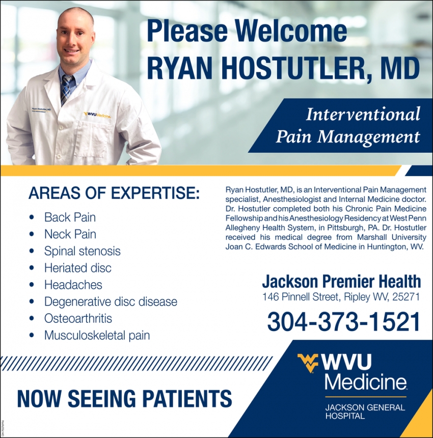 Welcome Ryan Hostutler, MD