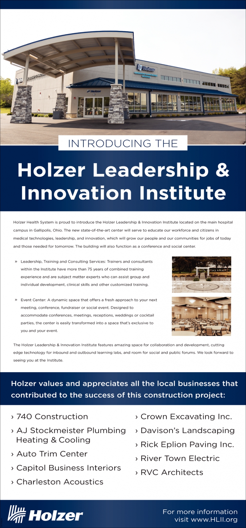 Introducing The Holzer Leadership & Innovation Institute