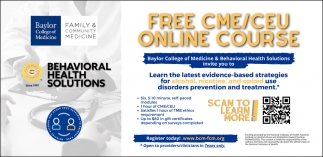 Free Cme Ceu Online Course Baylor College Of Medicine