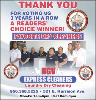 Thank You RGV Express Cleaners Harlingen TX