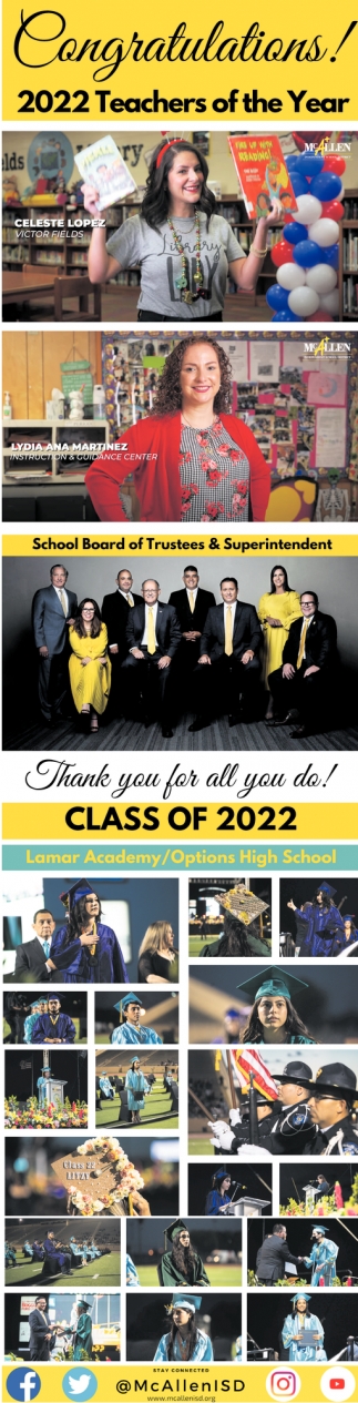 Congratulations! 2022 Teachers Of The Year