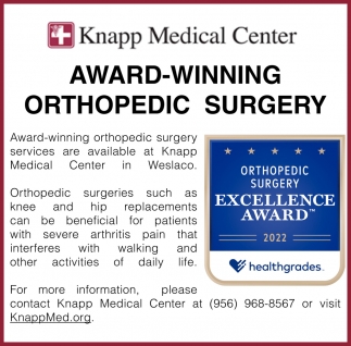 Award Winning Orthopedic Surgery