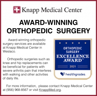 Award Winning Orthopedic Surgery