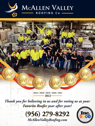 Thank You For Believing In Us And For Voting Us As Your Favorite Roofer