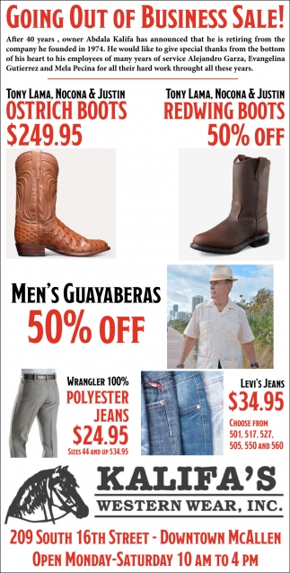Going Out of Business Sale!