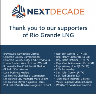Thank You To Our Supporters Of Rio Grande LNG