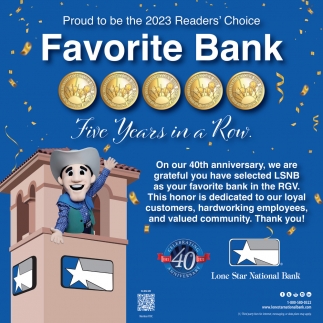 Favorite Bank Five Years In A Row