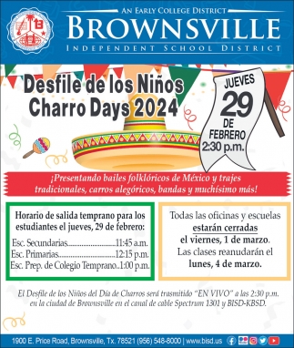 Desfile De Los Niños Charro Days 2024