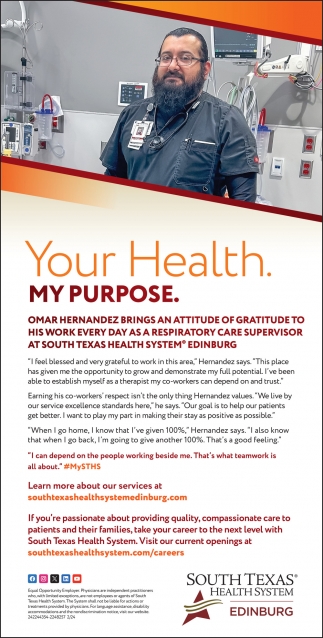 Your health. My Purpose.