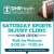 Saturday Sports Injury Clinic