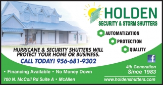 Holden Security & Storm Shutters