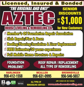 Aztec House Leveling & Remodeling Co