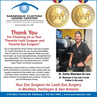 Manrique Custom Vision Center