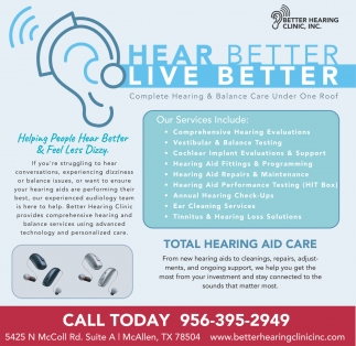 Better Hearing Clinic, Inc.