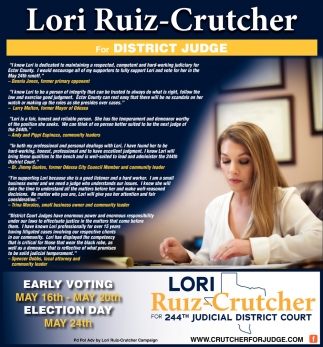 Lori Ruiz-Crutcher For District Judge