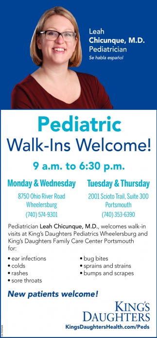 Pediatric Walk-Ins Welcome!