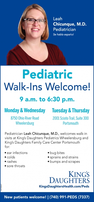 Pediatric Walk-Ins Welcome