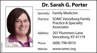 Dr. Sarah G. Porter