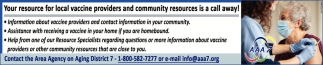 Your Resource For Local Vaccine Providers And Community Resources Is A Call Away