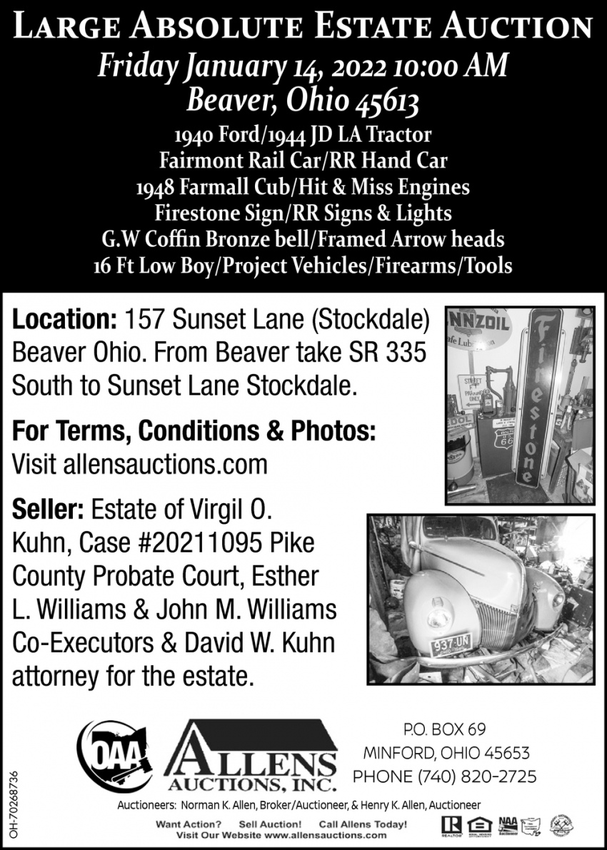 Large Absolute Estate Auction