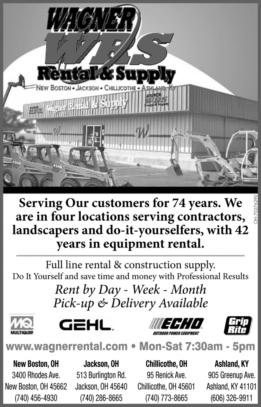 Serving Our Customers For 74 Years