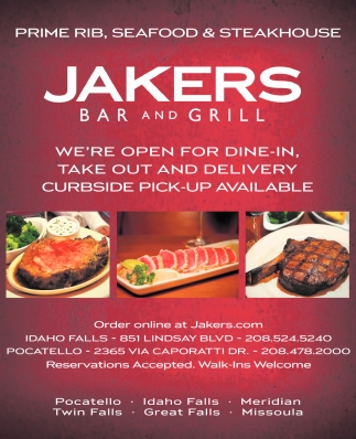 Prime Rib, Seafood & Steakhouse, Jakers Bar & Grill, Idaho Falls, ID