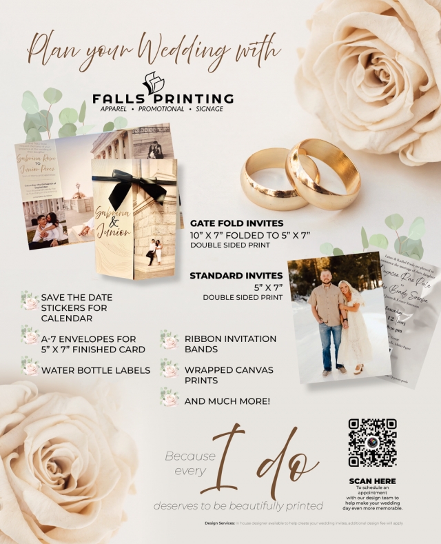Plan Your Wedding with Falls Printing, Falls Printing LLC