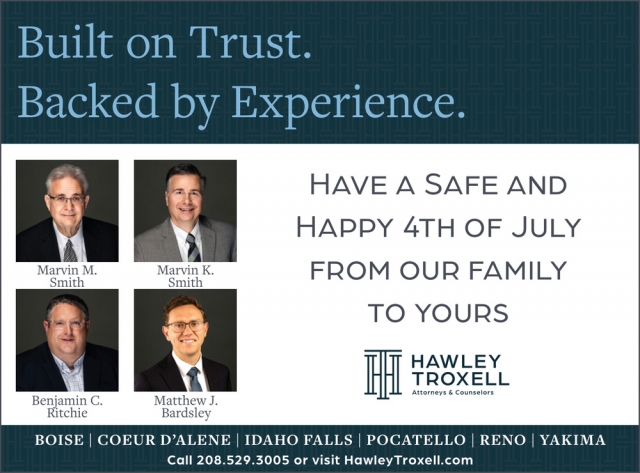Have a Safe and Happy 4th of July, Hawley Troxell, Boise, ID