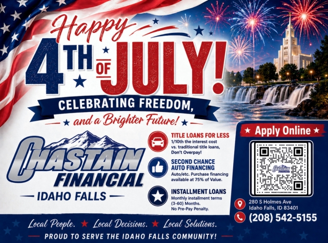 Happy 4th of July!, Chastain Financial - Idaho Falls