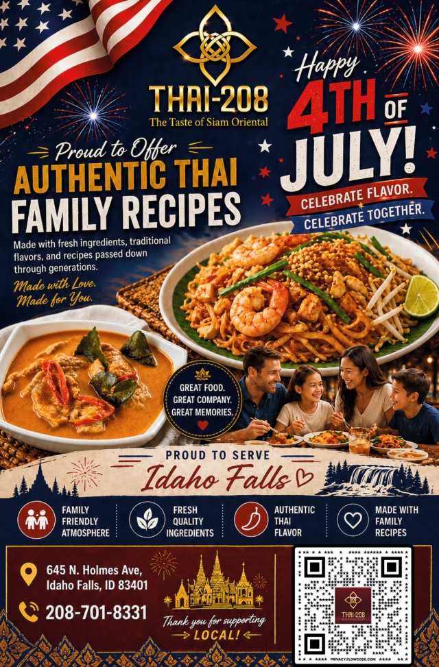 Happy 4th of July!, Thai-208 Restaurant, Idaho Falls, ID