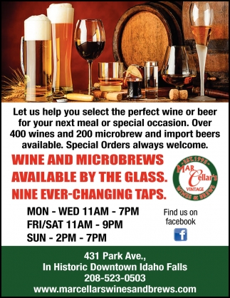 Wine And Microbrews Available By The Glass