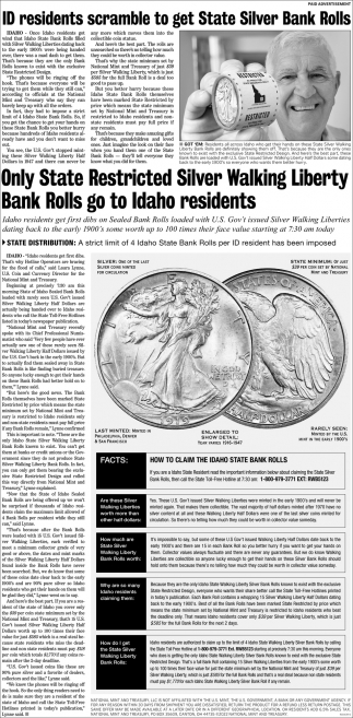 ID Residents Scramble To Get State Silver Bank Rolls