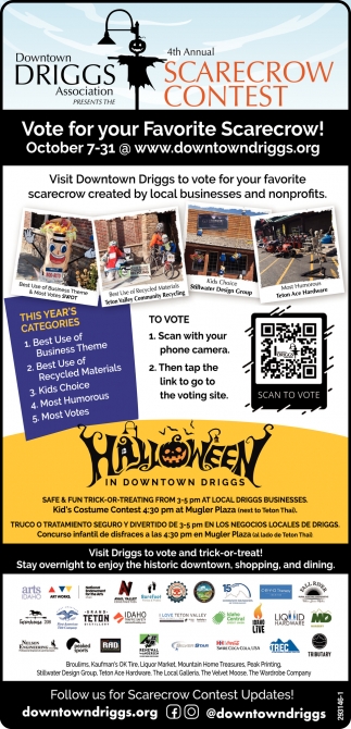 4th Annual Scarecrow Contest