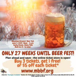 Only 27 Weeks Until Beer Fest