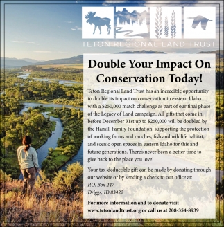Double Your Impact on Conservation Today!