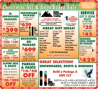 Christmas Ski & SnowBoard Sale