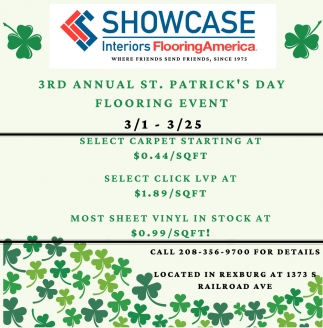 3rd Annual St. Patrick's Day Flooring Event
